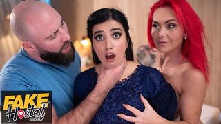 Häpeätön pakistanilainen tyttö herää seksuaalisesti kolmistaan perverssin brittiparin kanssa