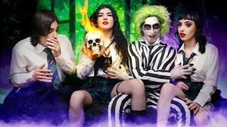 Beetlejuice xxx parodia: Aryana Starr viettelee nuoren hännän helvetillisissä juhlissa
