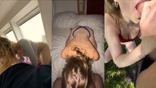 Teini-ikäiset ämmät imevät ja naivat munaansa lajittelussa