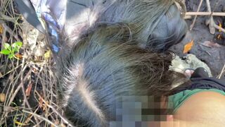 Vaarallinen julkinen paska ja sisukset tien varressa
