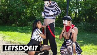 Sexy Street Mimes esittää: Hot Three isoilla tisseillä ja isoilla hännillä LetsDoelt Channel