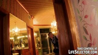 Tunteellinen seikkailu Life Selector: Ensimmäiset kokemukset villi college tyttöjen kanssa Isis Taylor ja hänen ystävänsä anaali kolmistaan